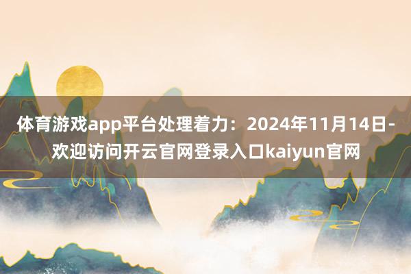 体育游戏app平台处理着力：2024年11月14日-欢迎访问开云官网登录入口kaiyun官网
